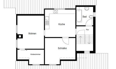 3 Zimmer Wohnung mit Einbauküche