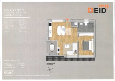 *-Ganz oben-!* Sonniges Dachgeschoß zum Kuscheln! Keine Käufer-Zwischenfinanzierung