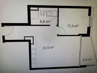 Schicke 1,5-Zimmer Wohnung mit Balkon im 3. OG in Treptow