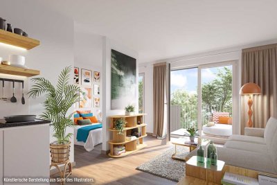 1-Zimmer-Eigentumswohnung mit sonnigem Südwestbalkon