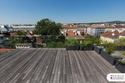 Exquisite DG-Maisonette im Stilaltbau - Große Terrasse mit Traumblick - Garage im Haus