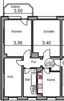 Familien aufgepasst! Schöne 3-Raum-Wohnung im Grünen anzumieten
