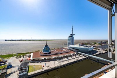 Bremerhaven-Mitte // Eigentumswohnung mit Weserblick und Schwimmbad im Haus