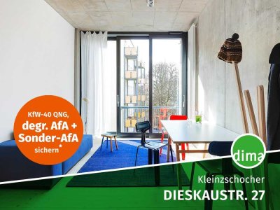 KfW-40-Neubau mit QNG am Volkspark! WE im Vorderhaus mit Süd-Ost-Loggia, Vollbad, Gäste-WC u.v.m.