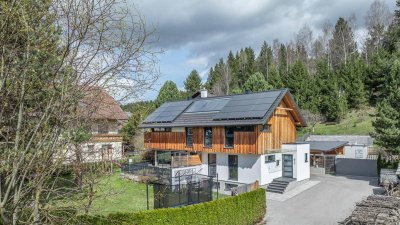Modernes Einfamilienhaus mit Carport und Garten