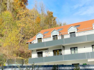 Helle neue 3 Zi.-Dachgeschoss-Maisonette-Whg. mit Süd-Balkon an der Floßlände von Wolfratshausen