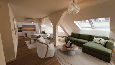 Stilvolle Dachgeschoss-Wohnung mit Terrasse! Erstbezug!