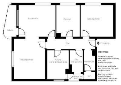 Attraktive 4-Zimmer-Wohnung mit Balkon – komplett renoviert und bezugsfertig