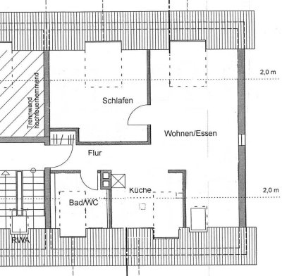 Gut und sicher wohnen - 2-Zimmer-Dachgeschoss-Wohnung