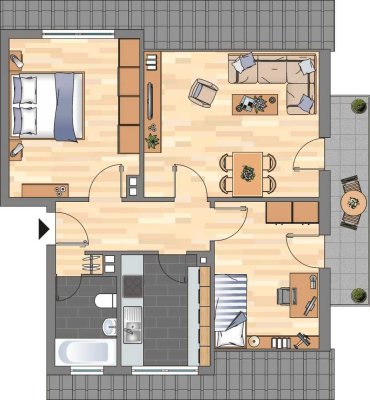 Demnächst frei! 3-Zimmer-Wohnung in Weisenheim am Sand