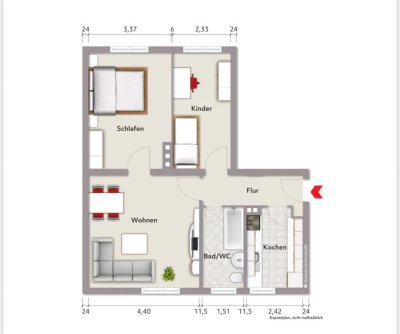 3 Zimmer Wohnung in Mannheim-Wohlgelegen Nähe Klinikum