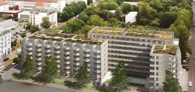 2-Zimmer-Wohnung mit großen Balkon, Einbauküche und Bad mit Dusche und Wanne