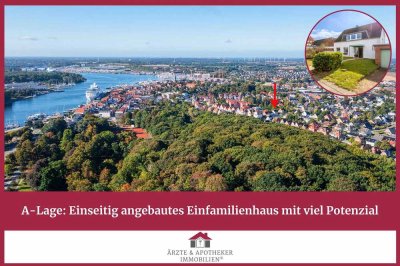 A-Lage: Einseitig angebautes 
Einfamilienhaus mit viel Potenzial