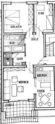 Helle 3-Zimmer Wohnung mit Süd-Balkon und Terasse/Gartenanteil in Kandel