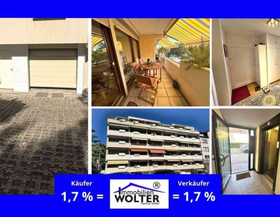 Großer Balkon & zentrale Lage, ca. 100 m² in gepflegter Anlage -GARAGE- nahe dem Naherholungsgebiet