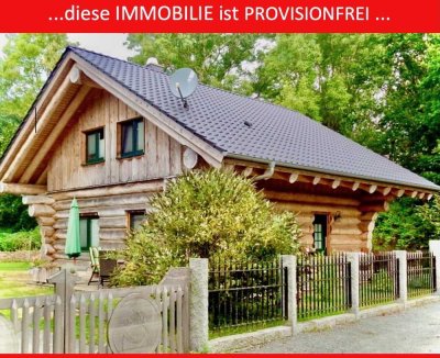 Charmantes Naturstammhaus