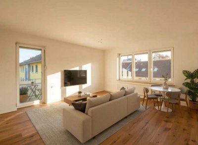 Helle & Stilvolle 4-Zimmer-Wohnung mit gehobener Innenausstattung und Balkon in Marktoberdorf