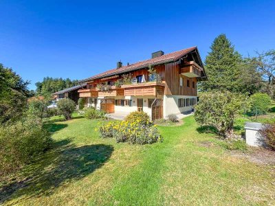 Garten, Berge, See – 3-Zimmer-Wohnung mit XXL-Garten in Kochel am See!