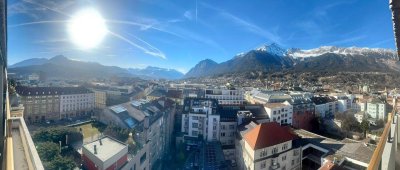 Möblierte 2-Zimmer-Wohnung im Herzen von Innsbruck mit Balkon &amp; Bergpanorama