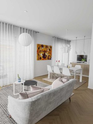 Historischer Charme trifft modernes Wohnen – großzügige EG-Wohnung mit Terrasse