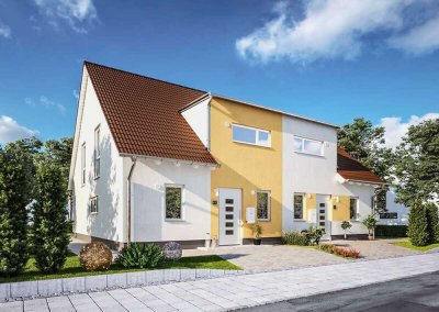 Doppelhaushälfte, massiv gebaut, Preis inkl. Grundstück