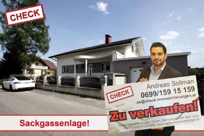 Sackgassenlage! Geräumiges Ziegelmassivhaus mit Sauna und Pool in Gössendorf!