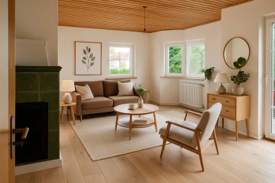 Helle 2-Zimmer-Wohnung mit großem Balkon, exklusiver Einbauküche, Kachelofen, top Lage Wartberghöhe