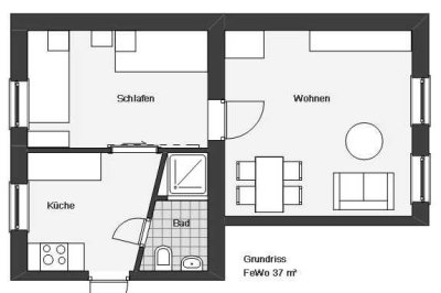 Ansprechende voll möblierte 2-Zimmer-Wohnung in Ketzin