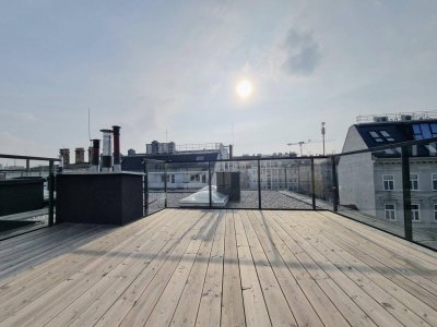 Exklusive 4 Zimmer Dachgeschosswohnung mit traumhafter Dachterrasse - Exzellente öffentliche Anbindung - Hochwertige Ausstattung