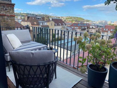Refugium über den Dächern der Stadt -exklusiv, liebevoll, inspirierend -Maisonette Whg. mit Terrasse