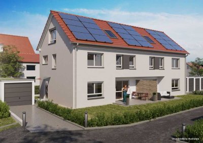 Massiv gebaut. Regional gedacht - Ihre Doppelhaushälfte in Oberriexingen