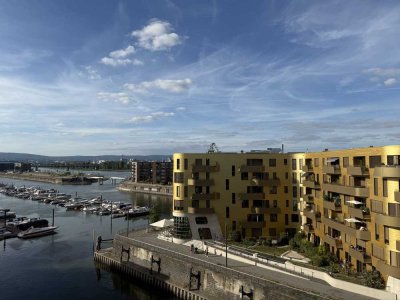 Exklusive 3-Zimmer-Penthousewohnung mit zwei Dachterrassen – 2. Bezug, Rheinblick am Zollhafen Mainz