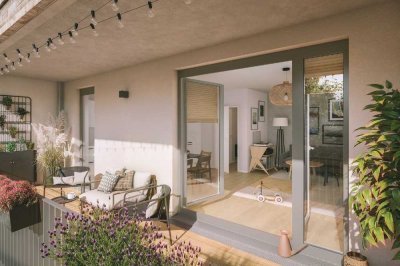 Endetage mit Dachterrasse & zwei Bädern – moderne 3-Zi.-Wohnung mit lichtdurchflutetem Wohnbereich