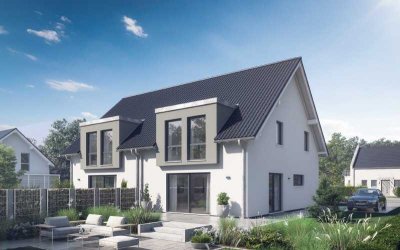 Auf gute Nachbarschaft! Moderne Doppelhaushälfte bauen (inkl. Grundstück)
