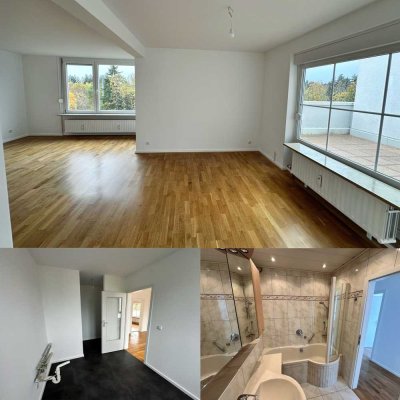 Sanierte, exklusive und lichtdurchflutete 2,5-Zimmer-Wohnung mit Süd-Dachterrasse in Top-Lage