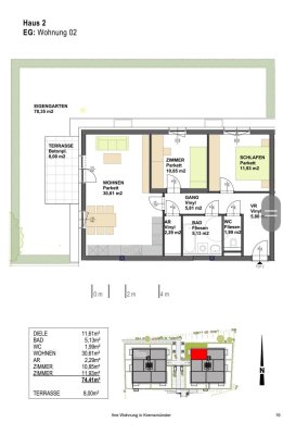Suchen Nachmieter für 75m2 Neubauwohnung mit Eigengarten in Kremsmünster.