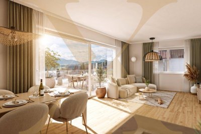 NEUBAU! Herrliche 4-Zimmer-Wohnung samt großzügigem Balkon mit Seeblick in Gehnähe zum Attersee!