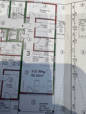 Stilvolle 3-Zimmer-Erdgeschosswohnung mit gehobener Innenausstattung mit Einbauküche  in Dettenheim
