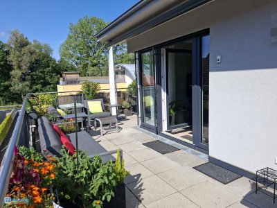 Architektenwohnung: 3-Zi-Maisonette mit XXL-Dachterrasse &amp; hochwertiger Ausstattung