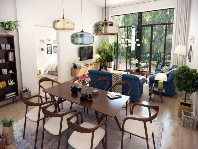 Moderne Erdgeschosswohnung mit Garten direkt am Park