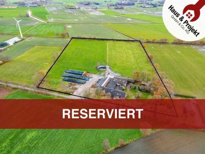 Landwirtschaftlicher Betrieb mit ca. 42.000 m² Fläche – Wohnen und Landwirtschaft nahe der Nordsee
