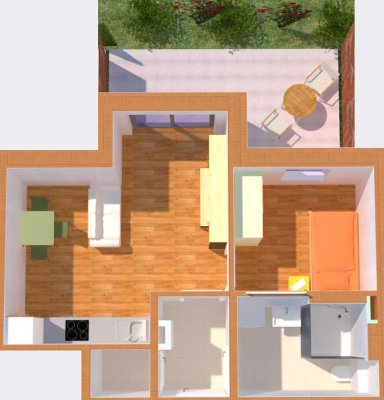 Stilvolle 2-Zimmer-EG-Wohnung mit Terrasse in Bad Abbach, KfW40