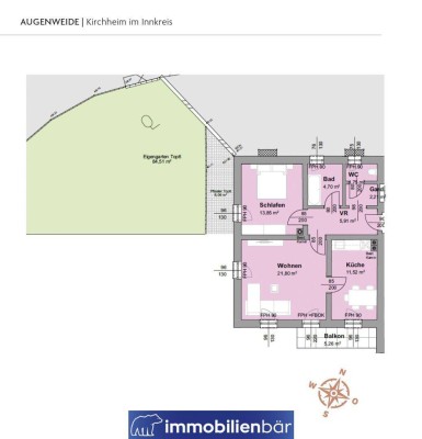 ANLEGERHIT - traumhafte helle Balkonwohnung mit Eigengarten
