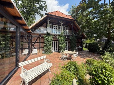 Modernes Fachwerkhaus sowie ein Bungalow in traumhafter, hochwassergeschützter Lage an der Leine