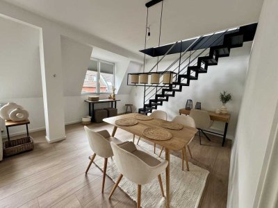 Komplett möblierte Traumwohnung mit Dachterrasse im begehrten Belgischen Viertel