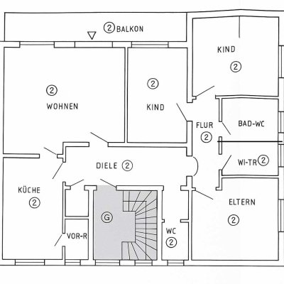 Wohnung in einer Sackgasse ruhig gelegen zu vermieten.
