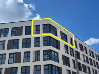 Erstbezug: Stilvolle 1-Zimmer-Loftwohnung mit Panoramablick und Einbauküche
