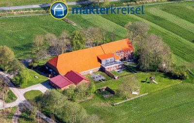 Bensersiel: Sanierte Ferienwohnungen am Deich mit Spielscheune!
