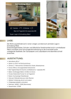 Exklusive, neuwertige 3-Zimmer-Wohnung mit 
EBK in München