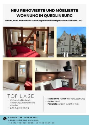 Möbliertes Appartment Zentrum Quedlinburg